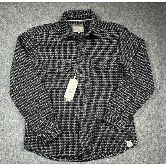Hudson‎ & Barrow Button Down Jacket Mens M Black/White Outerwear Streetwear - Picture 1 of 10